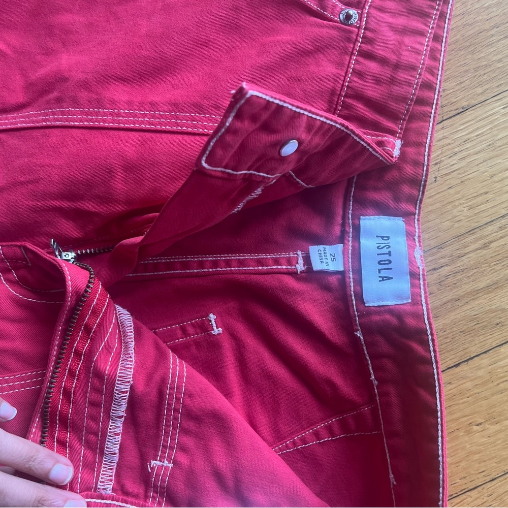 Pistola red cargo pants size 25 - Picture 6 of 7